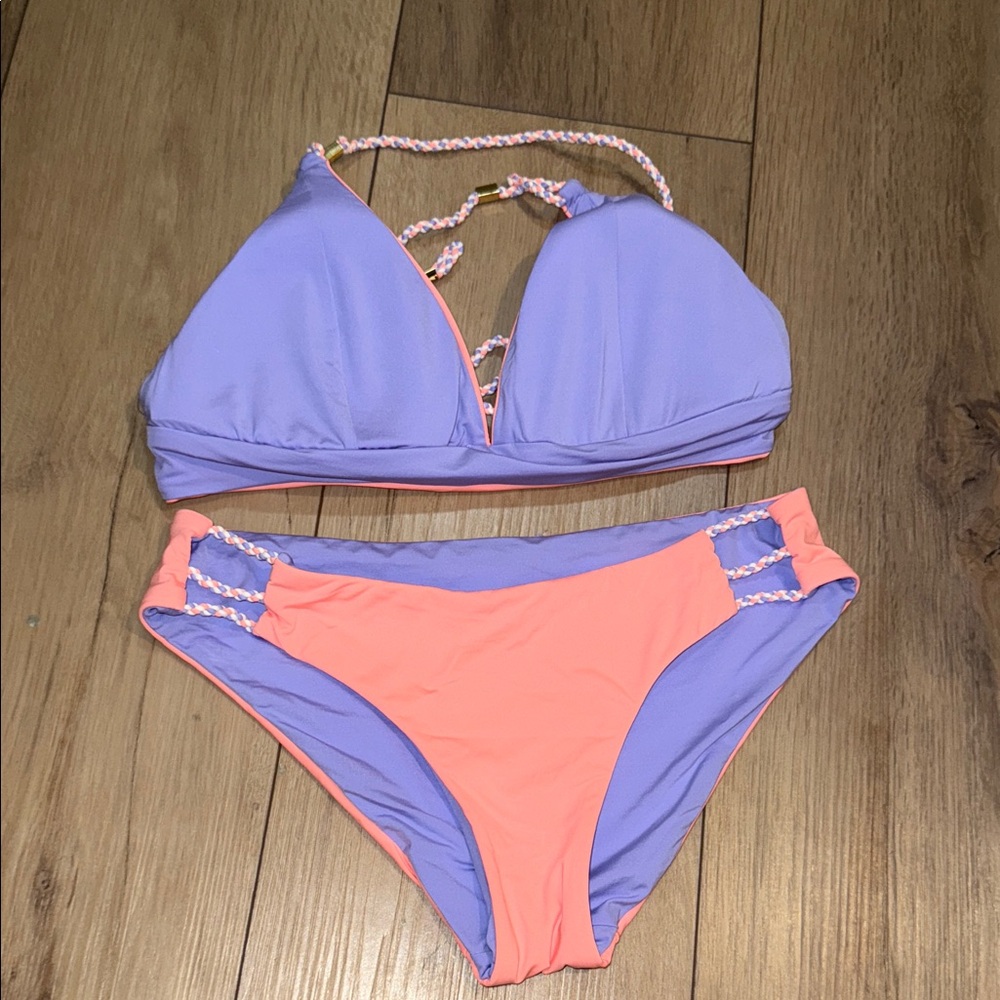 Becca by Rebecca Virtue Wrap Around Jessica Reversible Halter Top and bottom